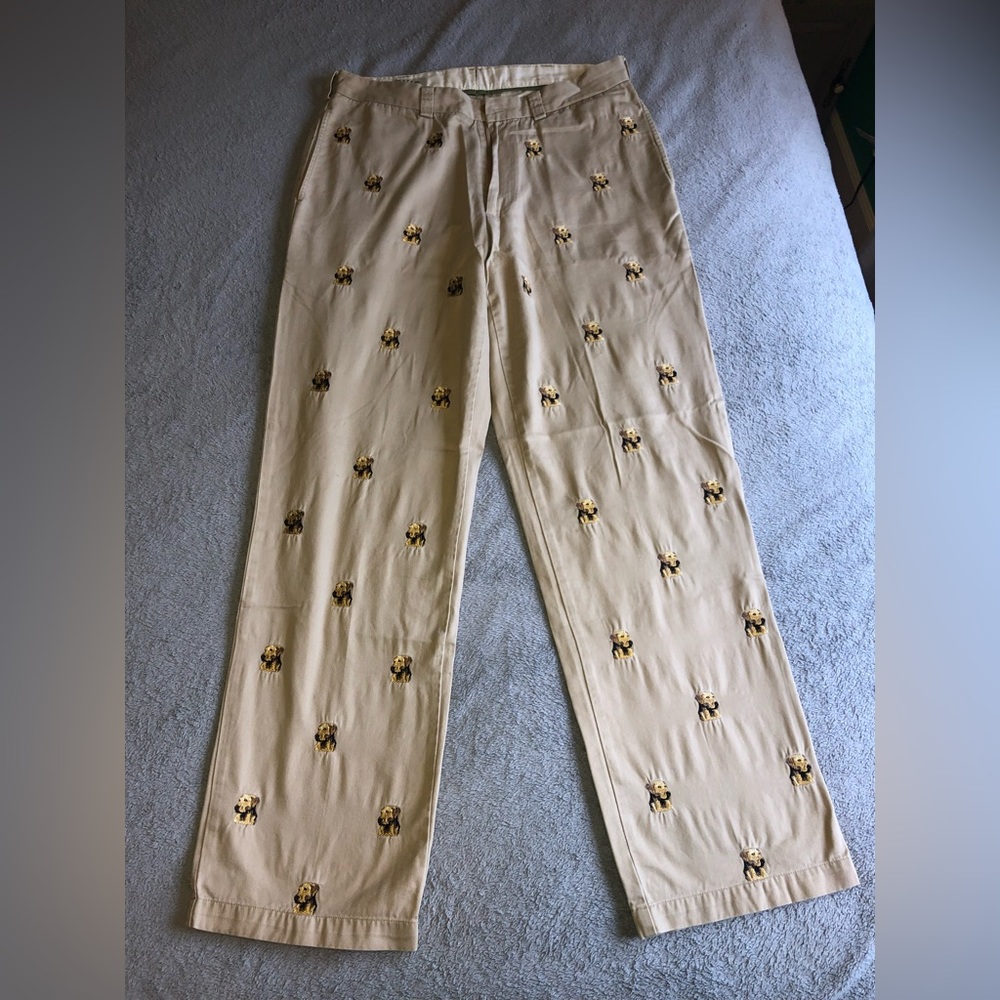 Vintage Orvis embroidered khaki pants size 32 x 32